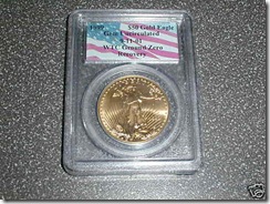 wtc50gold  $50 Gold Eagle 1999 BU
