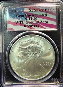 wtc 2001 silver eagle