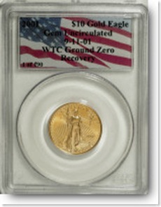 wtc coins 1 of 190 wtc10gold  2001 $10 1 of 190